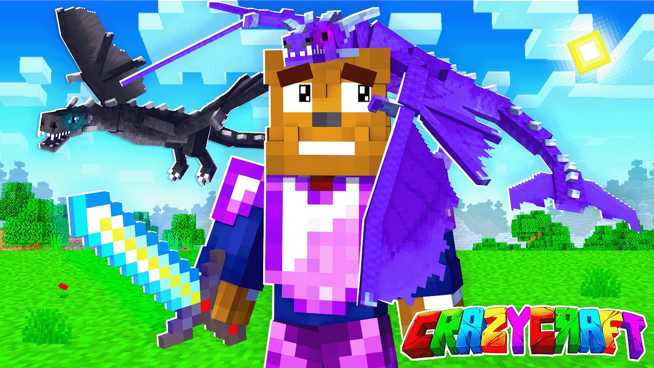 Taming A Lightning Dragon In Minecraft Crazy Craft