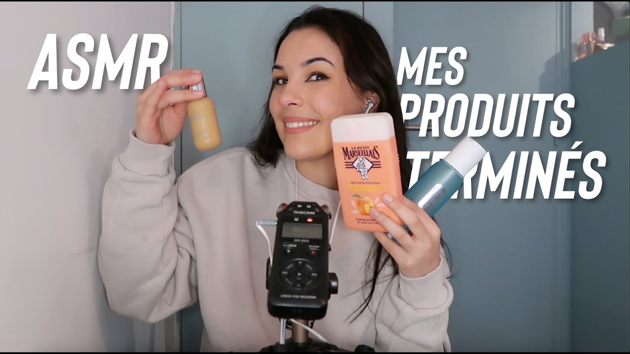 ASMR : HAUL DE MES PRODUITS TERMINÉS