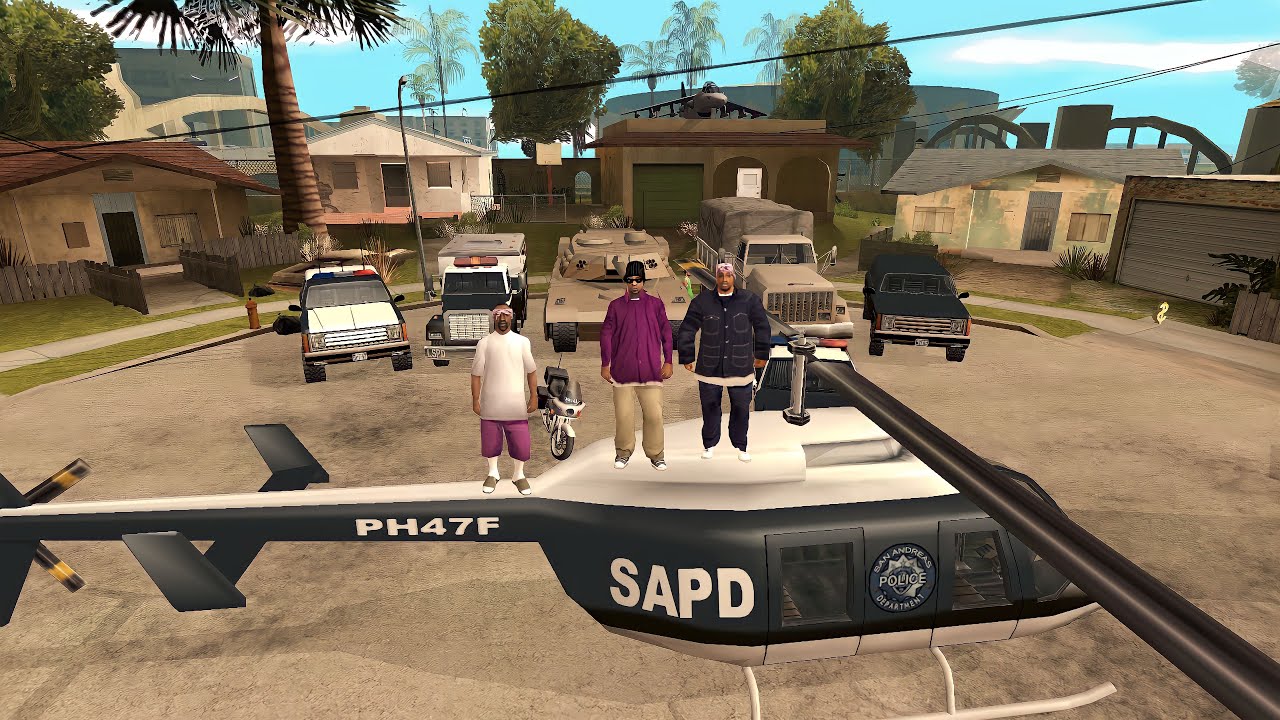 Ballas Steal All Police Cars / Gta San Andreas