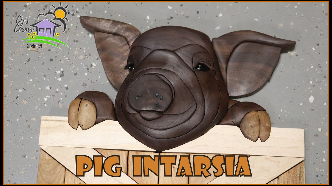 That'll Do Pig, That'll Do.  Pig Intarsia