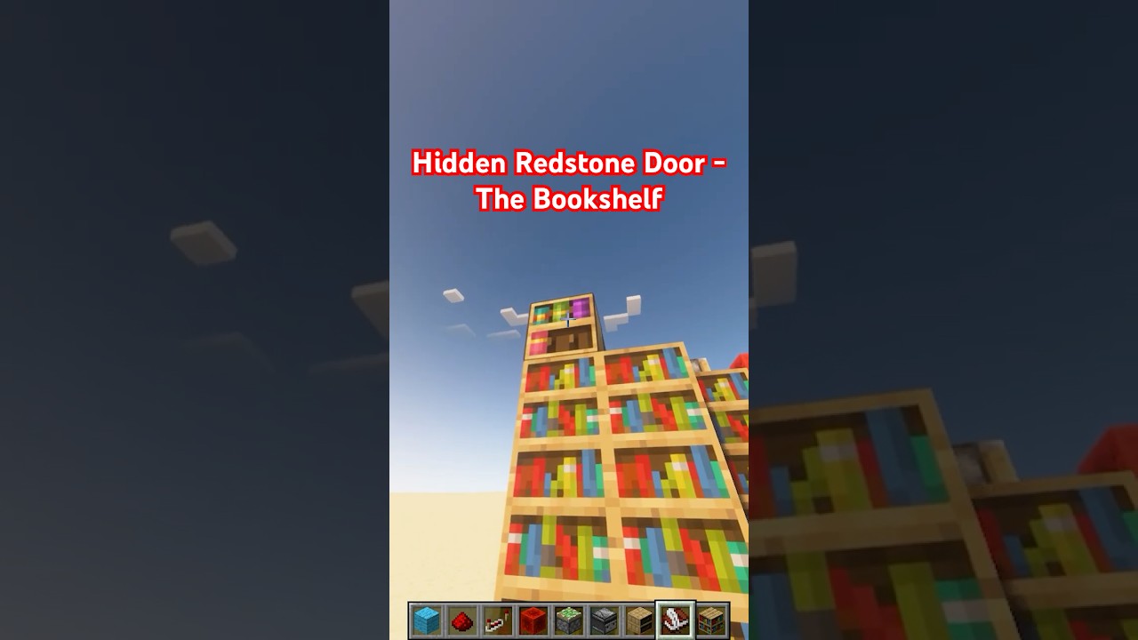 Как построить потайную дверь для книжной полки в Minecraft!