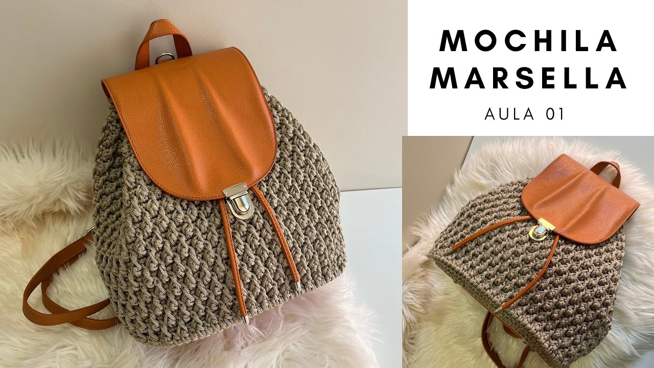 APRENDA MOCHILA MODERNA E LINDA EM CROCHÊ • Aula 01 • Mochila Marsella