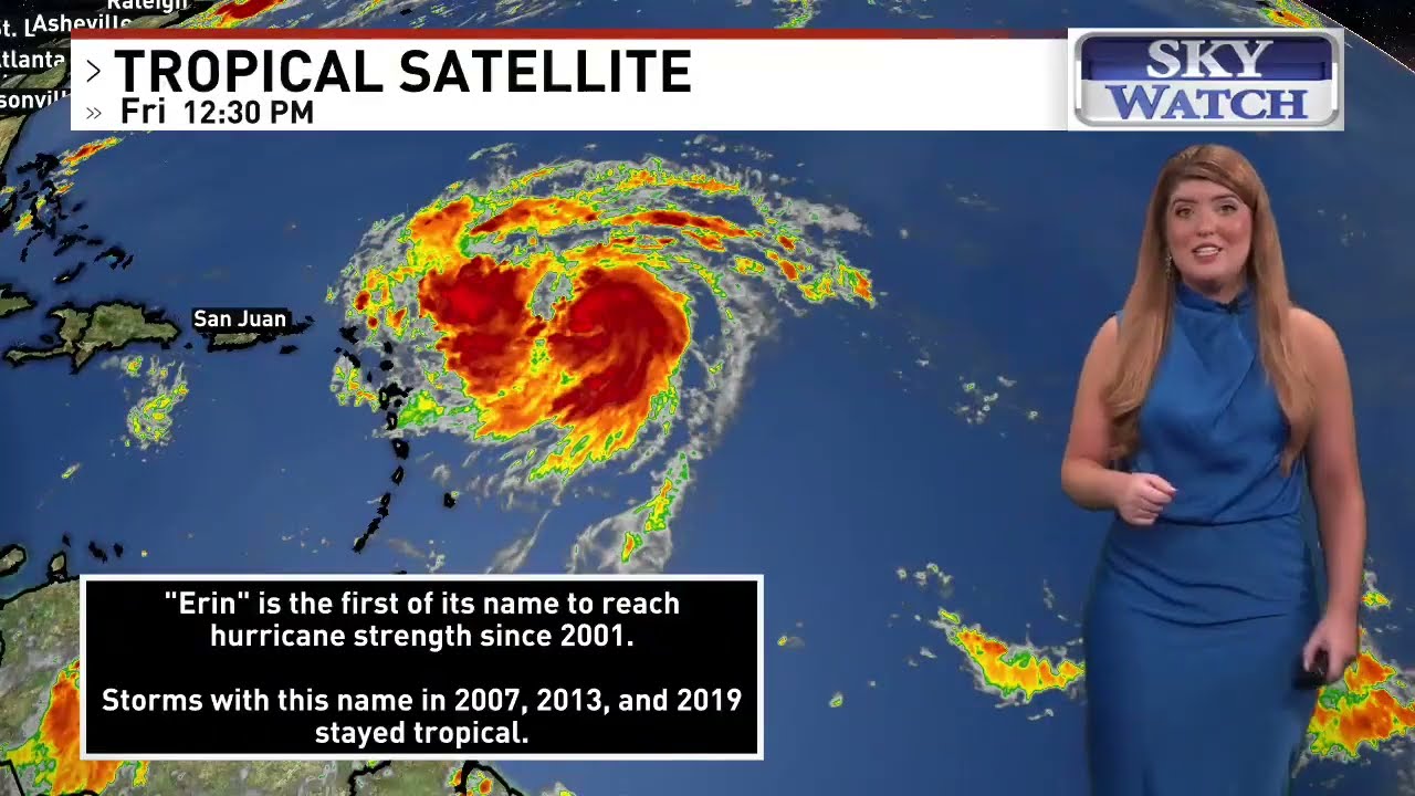 August 15, 2025 12pm weather forecast | Hurricane Erin