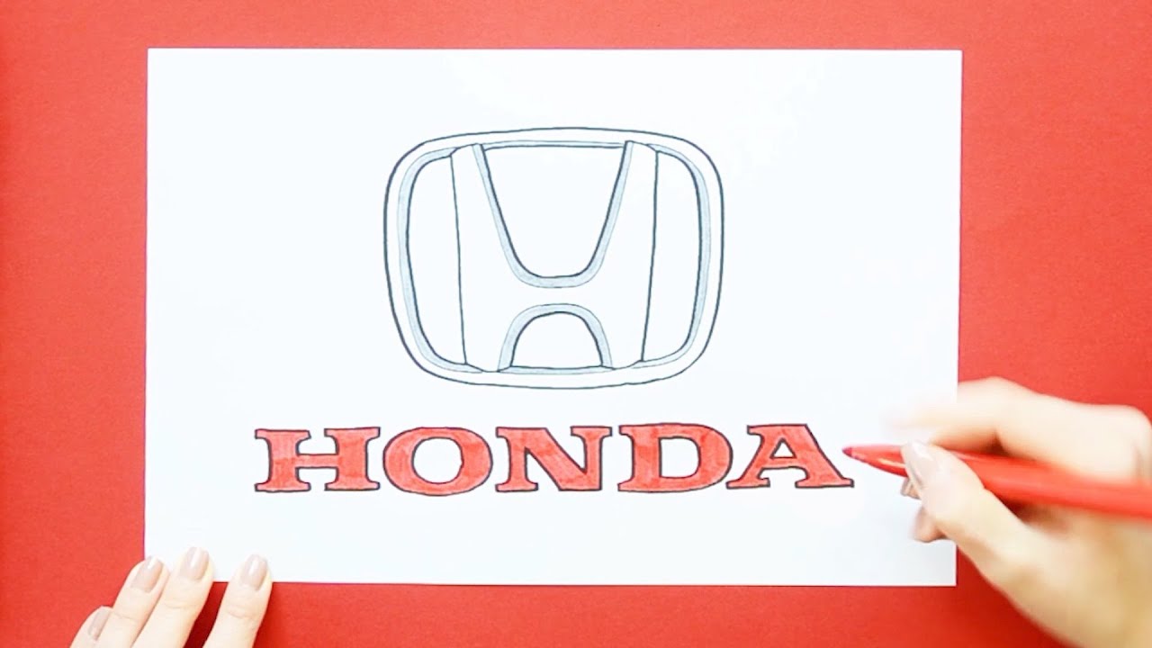 How to draw Honda Logo