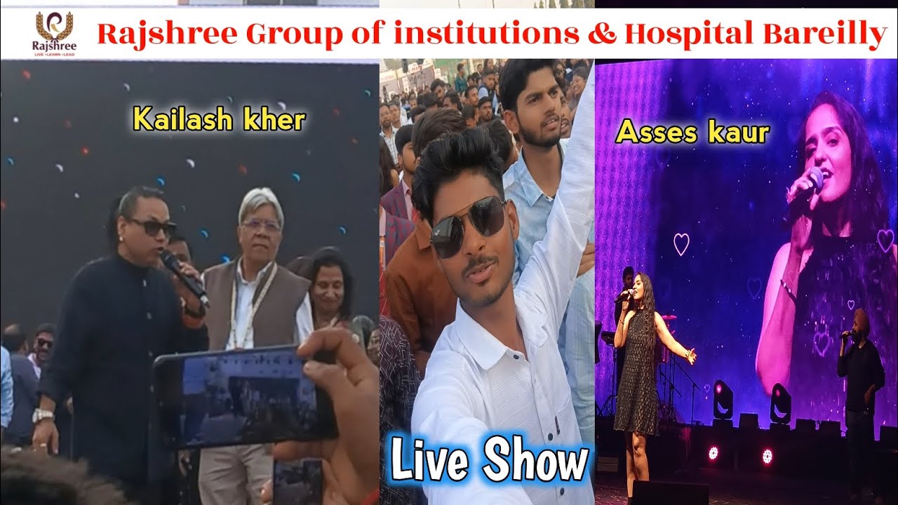 @kailashkher and @AseesKaurMusic Live Show ll Rajshree Clg Bareilly ll Vlogs ll Mr Bareilly Hacker 
