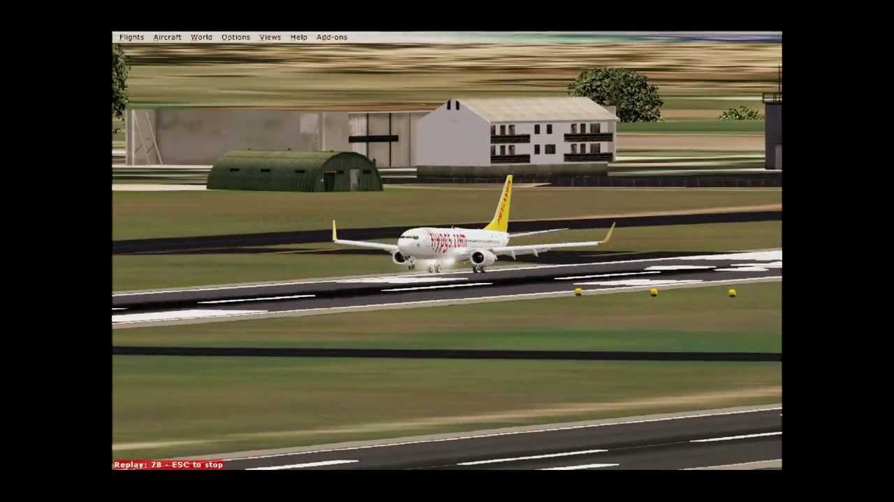 PMDG NGX 738 Pegasus LTAC to LTBJ  Landing - NetworkTR