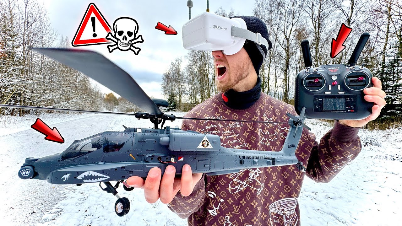 Ich STÜRZE mit neuen FPV MILITÄR HUBSCHRAUBER ab...