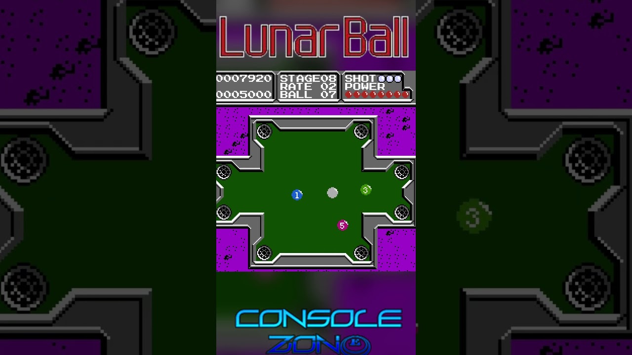LUNAR BALL / LUNAR POOL (БИЛЬЯРД НА ДЕНДИ) | ОБЗОР ИГРЫ #shorts #dendy #retrogaming #lunarball