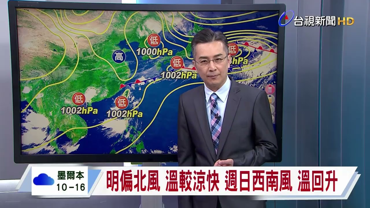 【0605台視晚間氣象】明各地雲多局部雨 午後局部雨勢較大