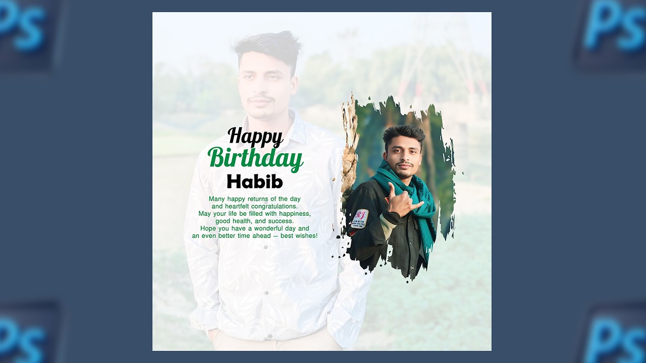 🎂 Creative Birthday Post Design | Photoshop Birthday Post Design
