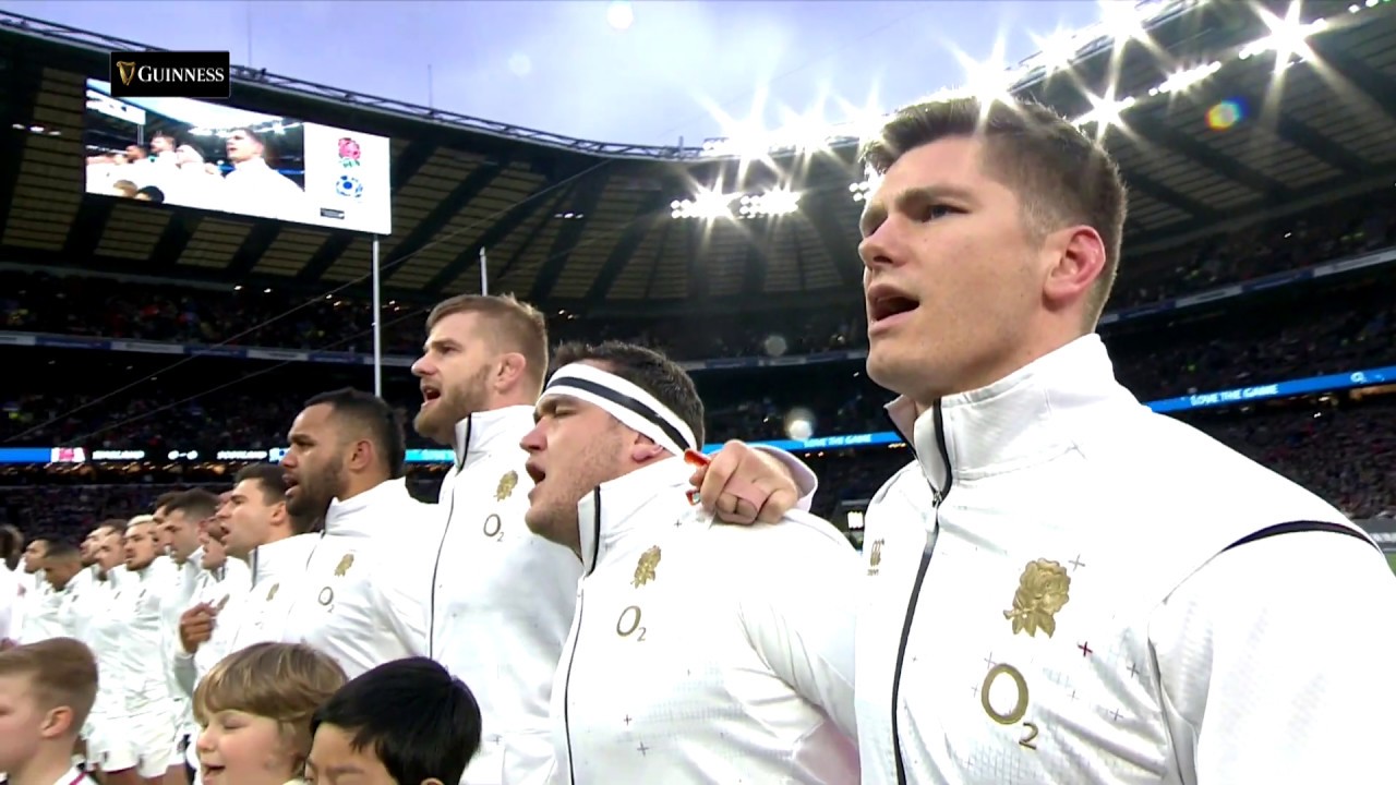 English sing Anthem in front of packed Twickenham! | Guinness Six Nations