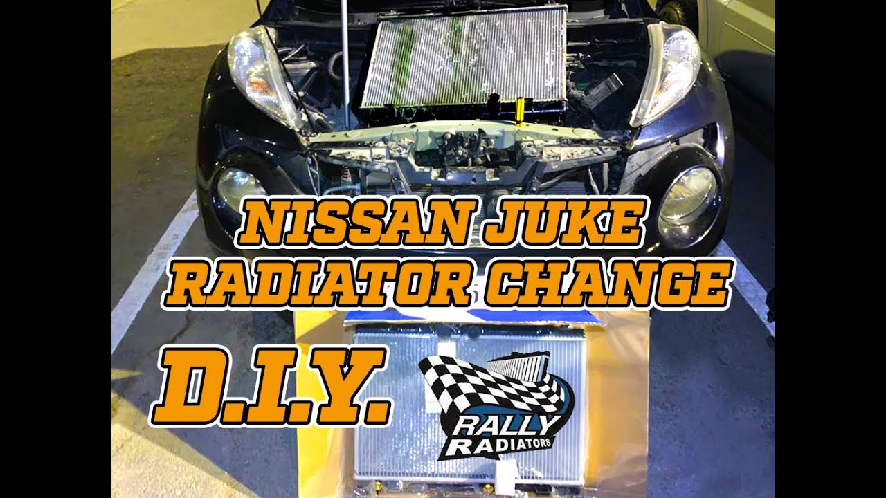 NISSAN JUKE RADIATOR CHANGE No need to remove bumper!