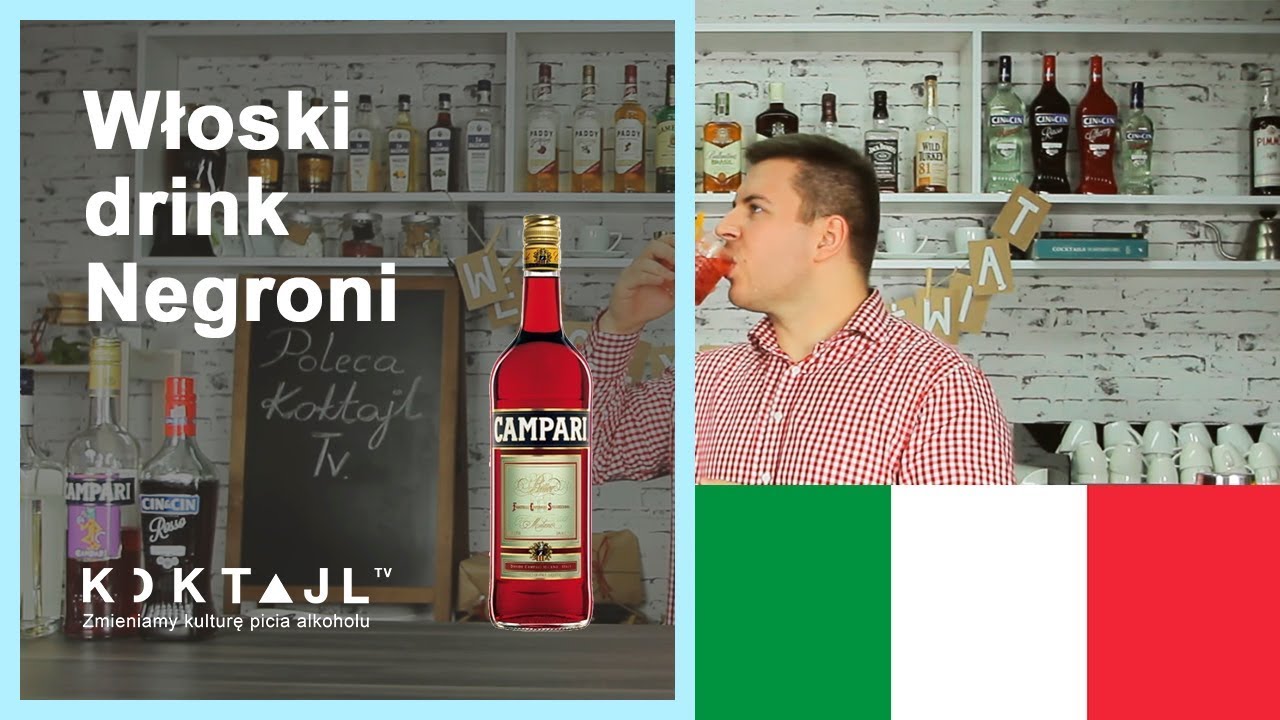Przepis na Negroni - wytrawny i mocny drink z Campari | www.koktajl.tv