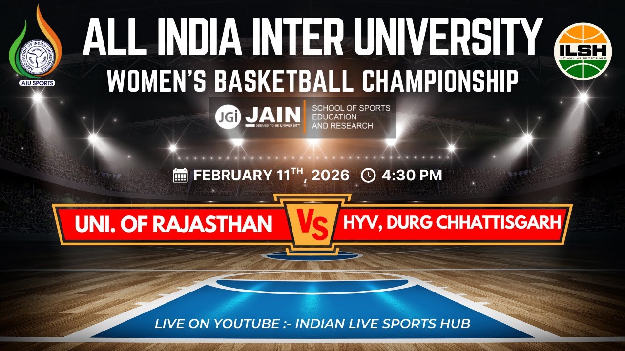 LIVE 🔴 || UNIVERSITY OF RAJASTHAN VS HYV, DURG CHHATTISGARH || AIU WOMEN'S BASKETBALL CHAMPIONSHIP