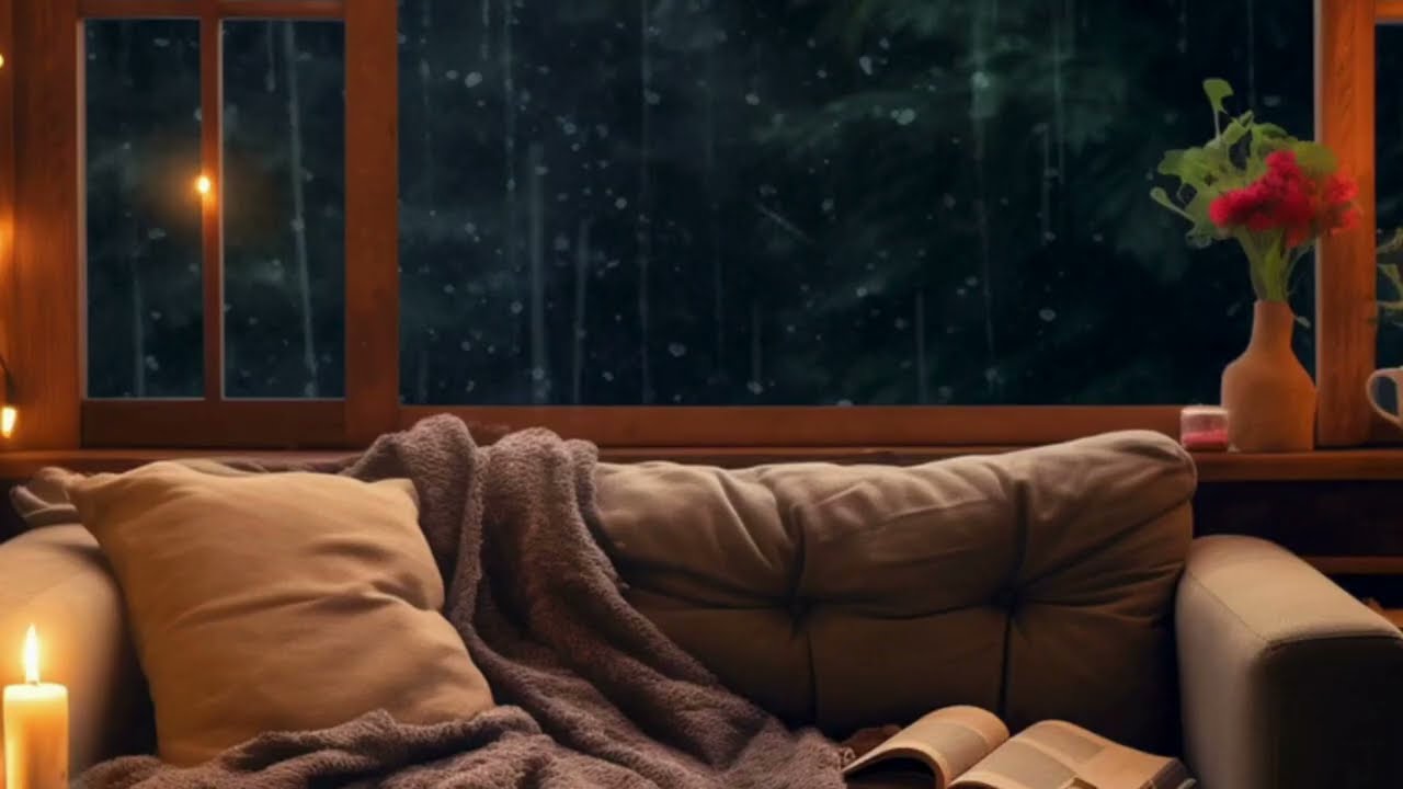 Gentle Rain Outside a Forest Window 🌲 Cozy Lofi Ambience for Focus & Relaxation