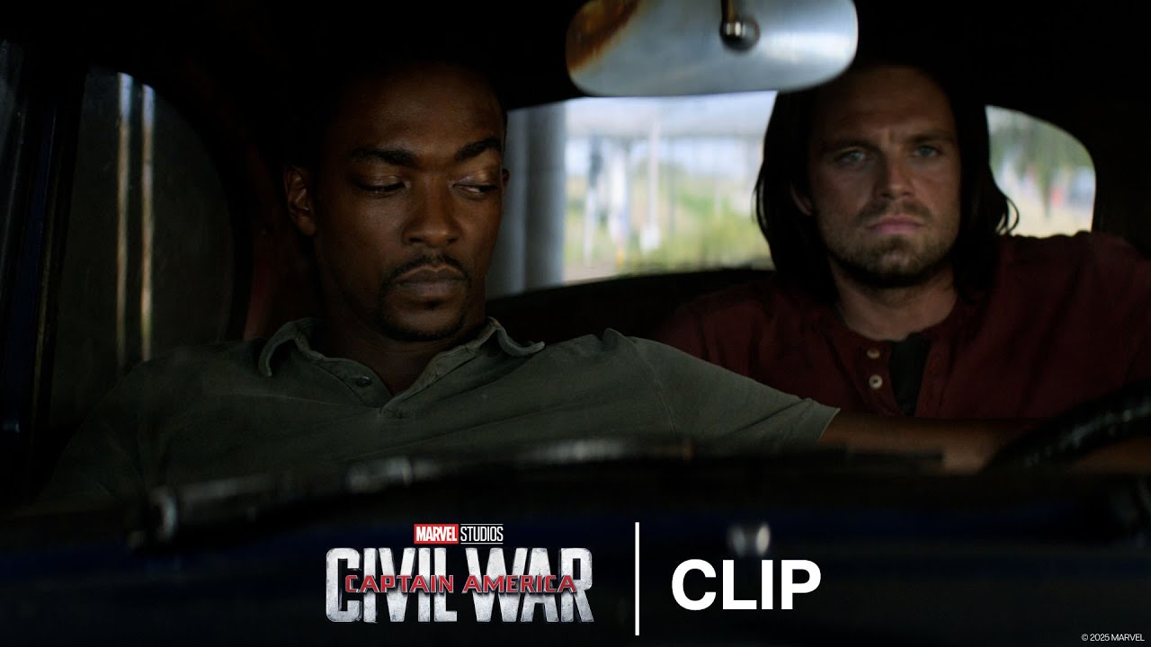 Sam and Bucky's Car Banter | Captain America: Civil War | Official Clip