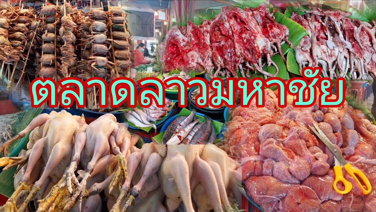 ตำนานอาหารป่าปลาแม่น้ำตลาดลาวมหาชัยเมืองใหม่18/1/69หลังเทศกาลปีใหม่อาหารการกินเยอะมาก