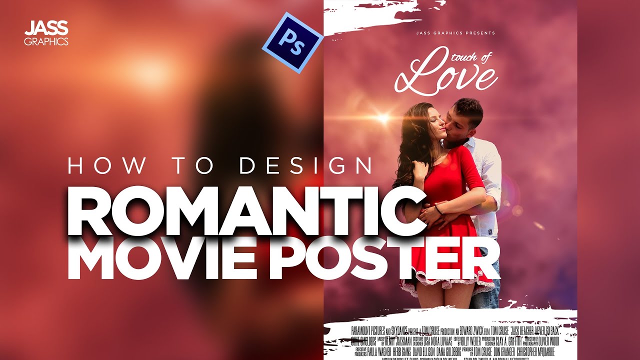How to Make Romantic Movie Poster in Photoshop | Film Poster Design in Adobe Photoshop |