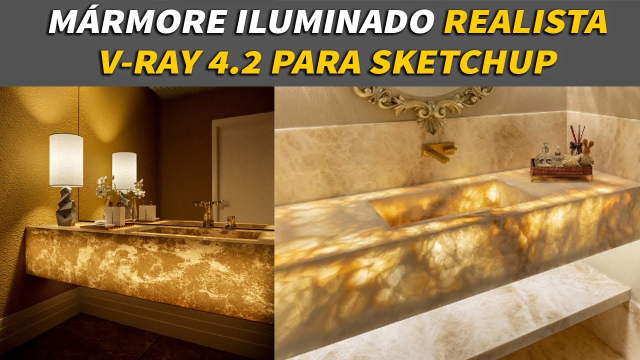 COMO CONFIGURAR MÁRMORE ILUMINADO REALISTA V-RAY 4.2 SKETCHUP