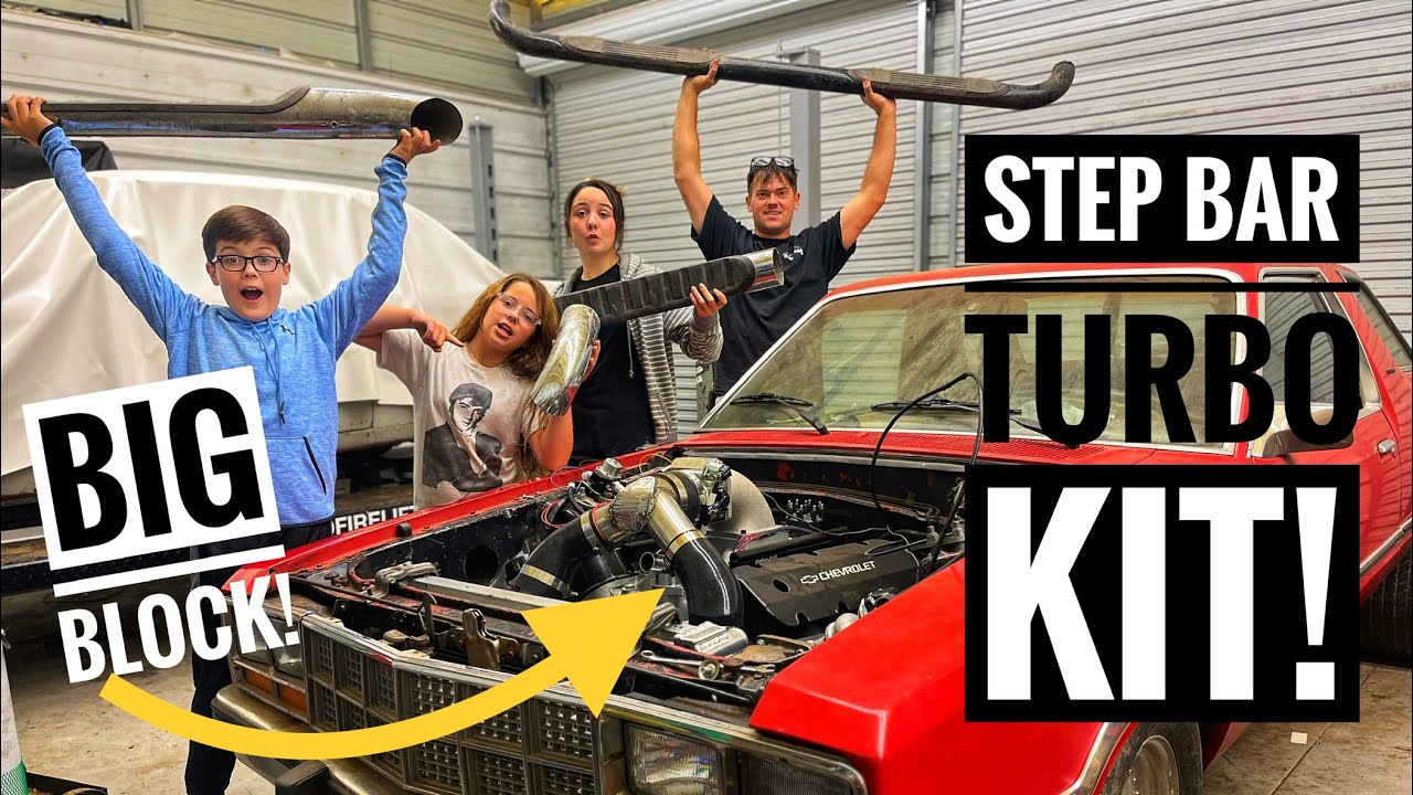 Turbo kit from truck step bars! Big Block Twin Turbo Fox Body Fairmont.