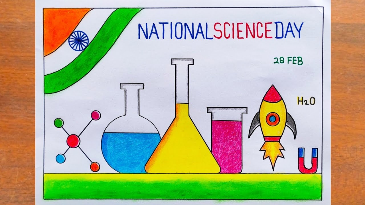 Science Day Drawing / How to Draw National Science Day Poster Easy Step by Step / Science Drawing 