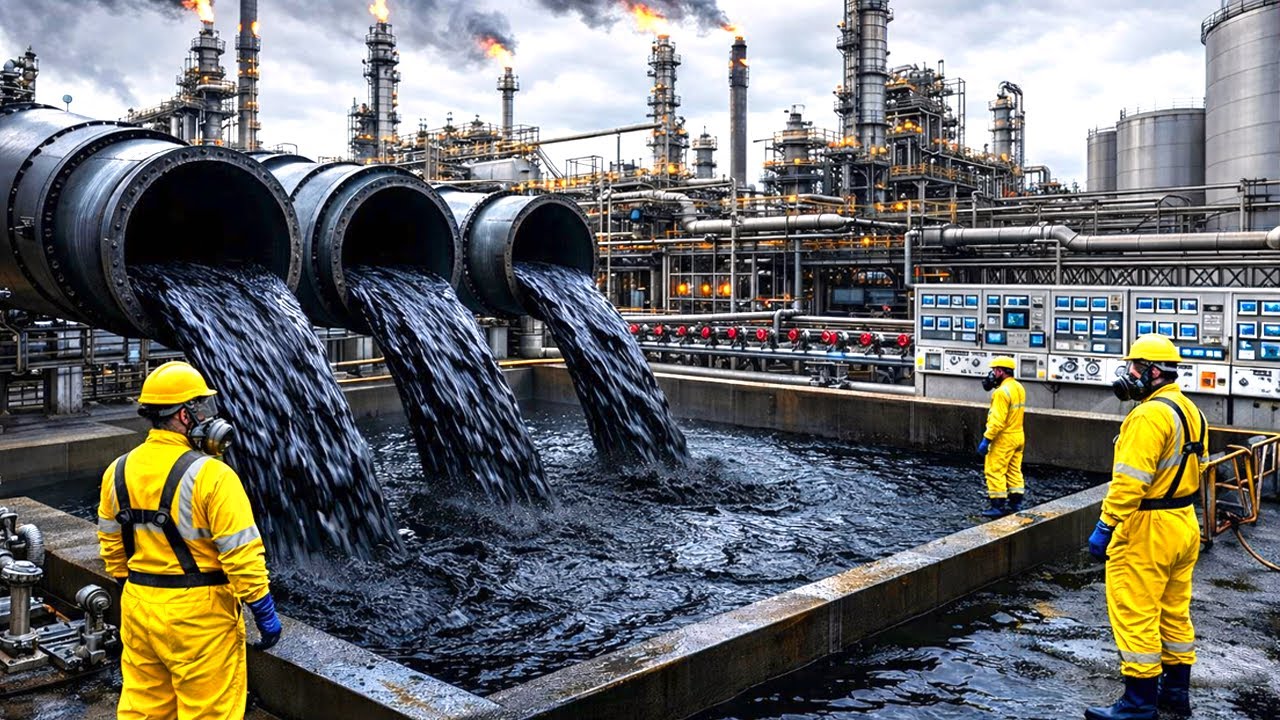 COMMENT est FABRIQUÉE l’ESSENCE ⛽ | À L’INTÉRIEUR de la RAFFINERIE la PLUS AVANCÉE