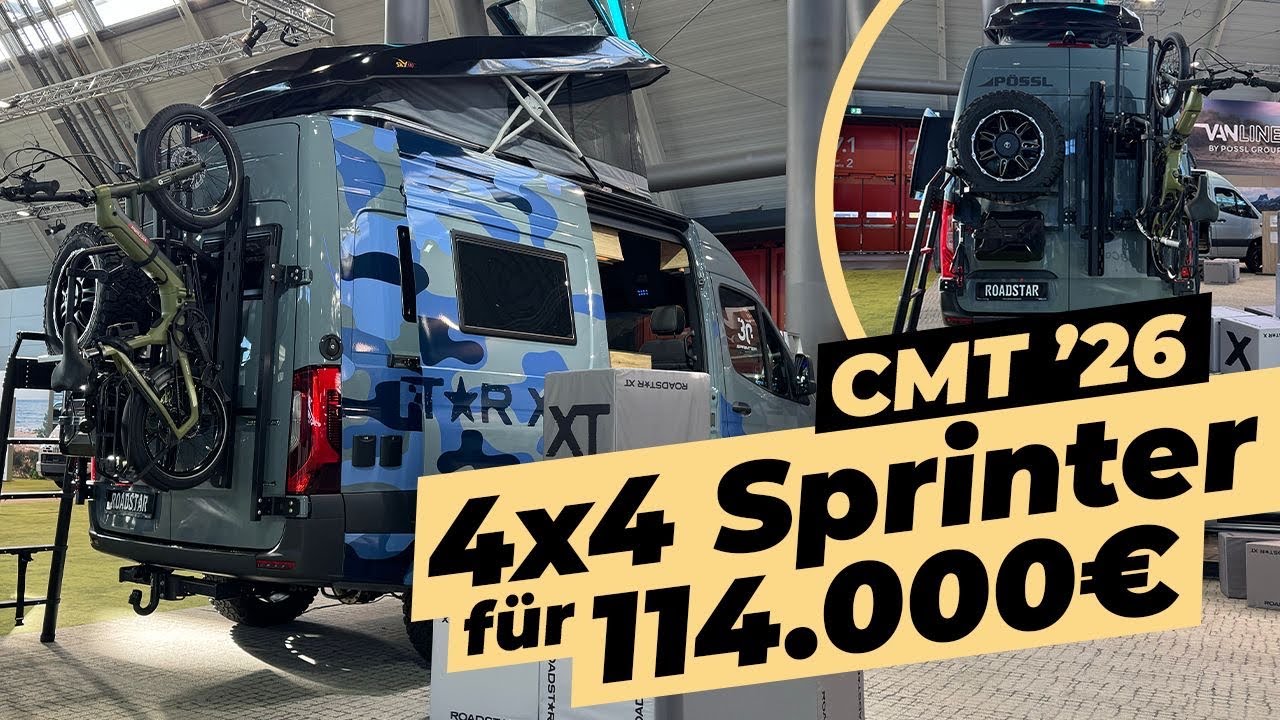 Für (nur) 114.000 Euro. Das sind die neuen PÖSSL Sprinter ROADSTAR X und XT. 