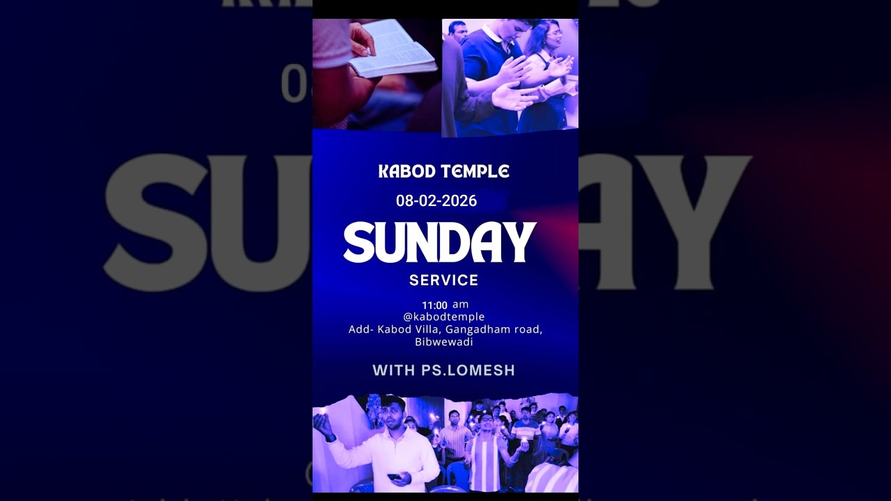 SUNDAY SERVICE | KABOD TEMPLE | PS. LOMESH MOHUR | PUNE - 8th Feb 2026