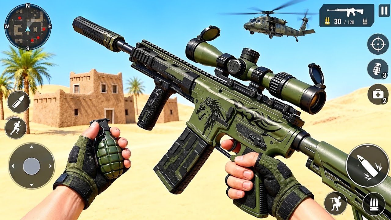 Banduk Wala Game &mdash; Военный шутер &mdash; Геймплей на Android