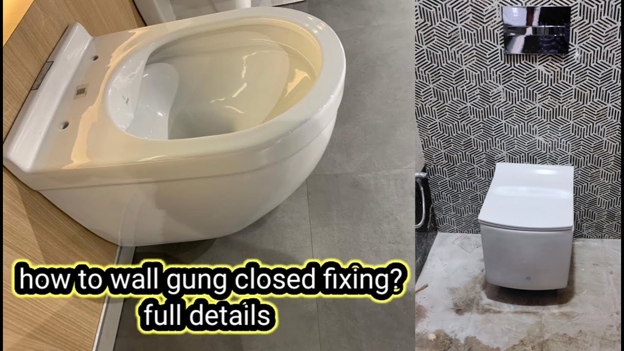 plumbing work    how to wall hung closet fitting? full details