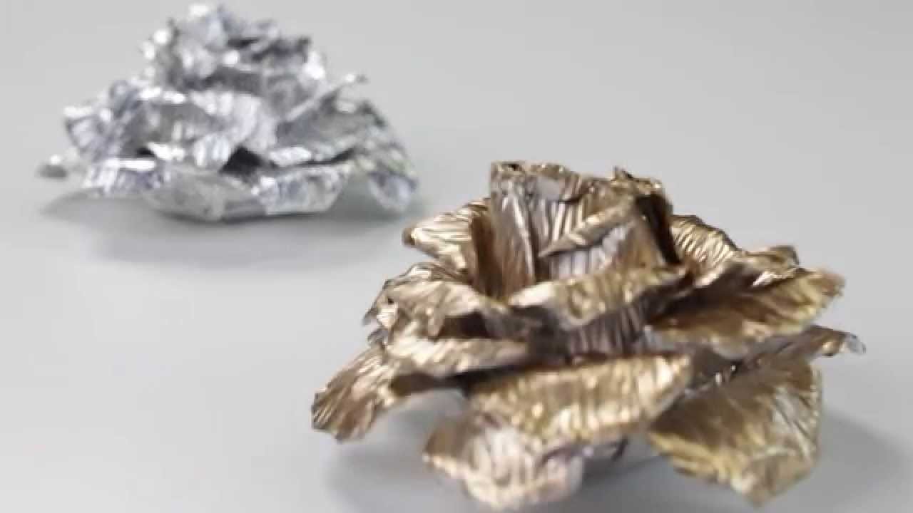 Cómo hacer una rosa de aluminio