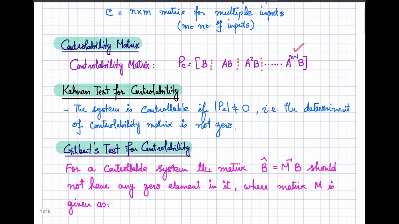 78. Controllability in Control Systems. (SSA-7)