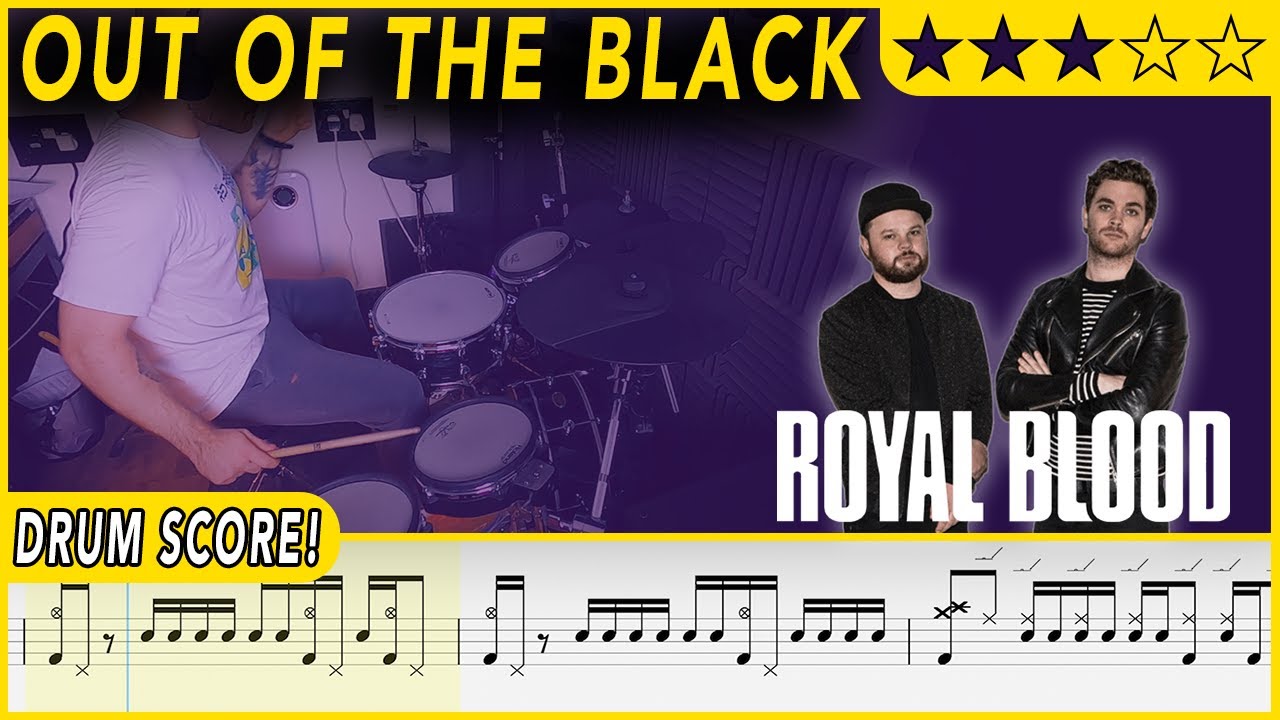 Out of the Black - Royal Blood | DRUM SCORE Sheet Music | #336 DRUMSCRIBE