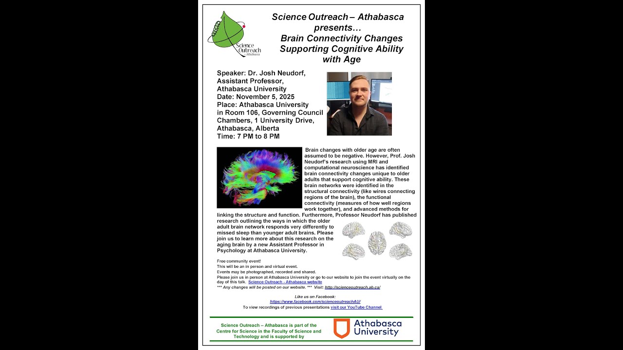 Science Outreach – Athabasca: Brain Connectivity Changes Supporting Cognitive Ability with Age