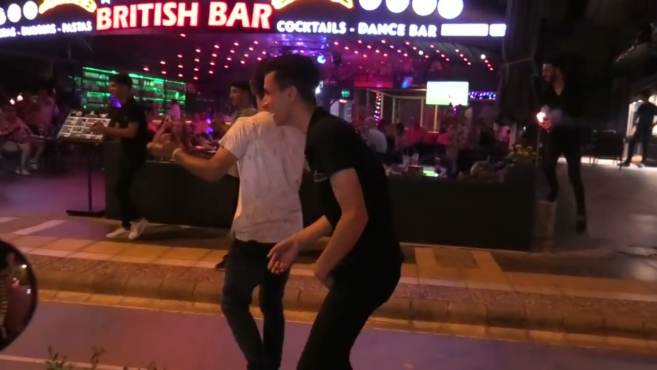Outside British bar a few nights ago in june 2023