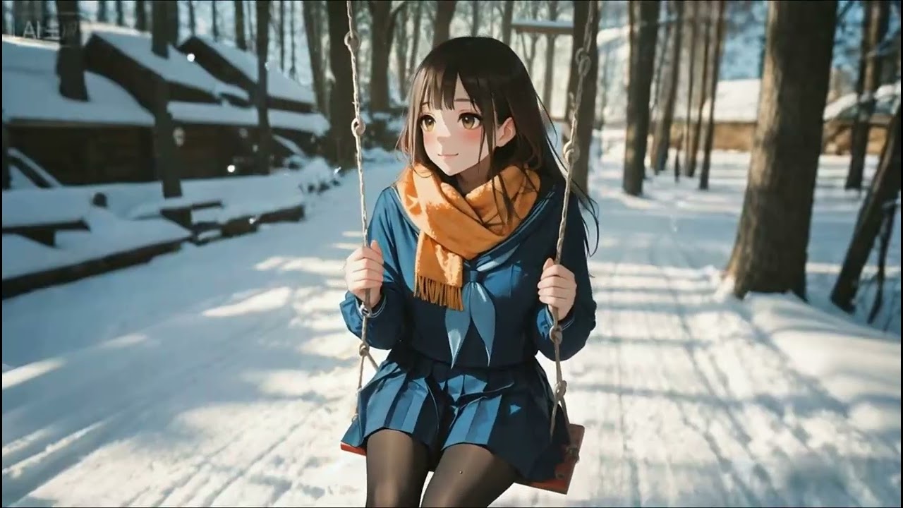 Snow Swing Lofi: Gentle Beats for a Girl’s Meditative Moment🎵lofi hip hop radio beats to relax