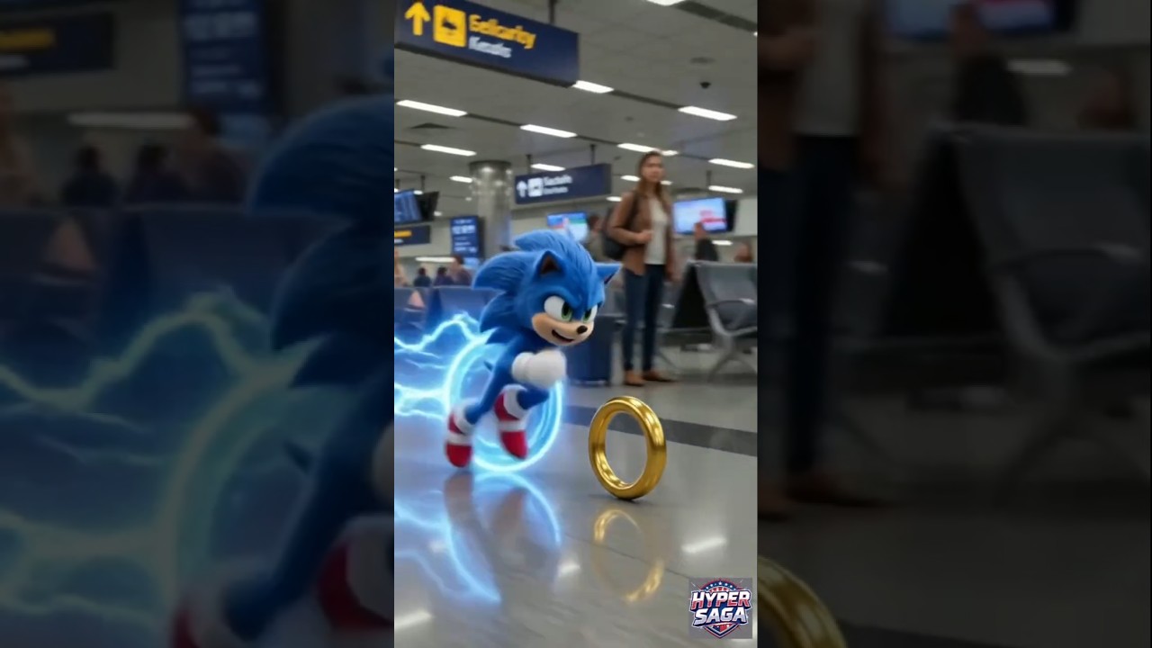 Sonic try to pass TSA airport security without checking#usa #trending #sonic