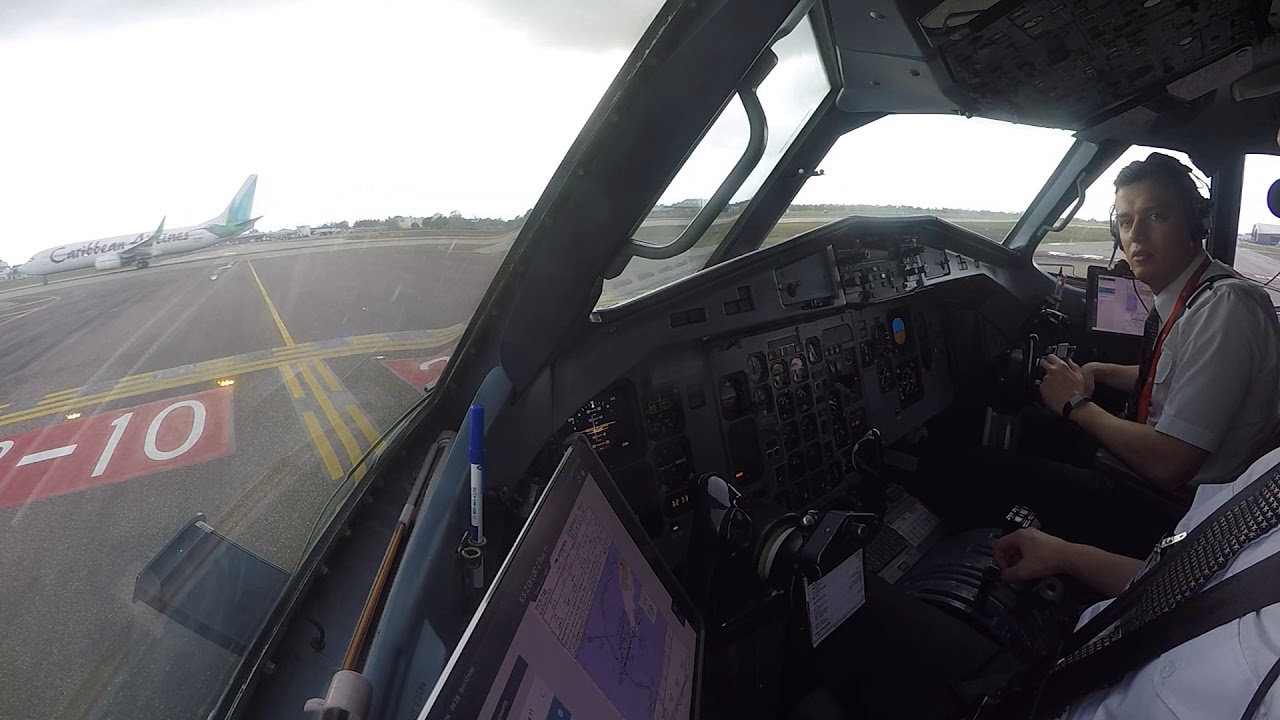 ATR 72-500 Start Up and Take Off, Piarco International Airport, Trinidad and Tobago