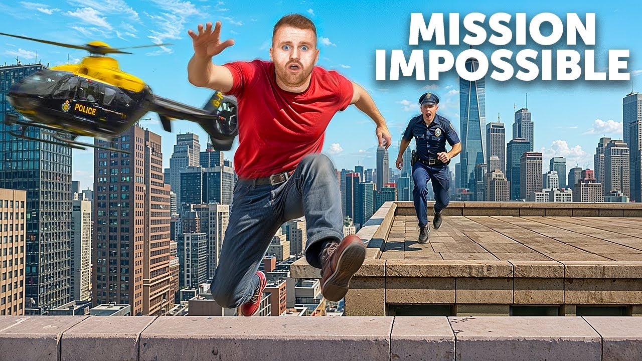 We climbed the mission impossible building! (caught by security)