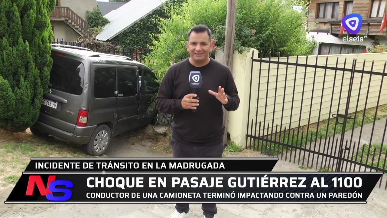 Chocó el auto de su vecina y se metió en el terreno de una casa