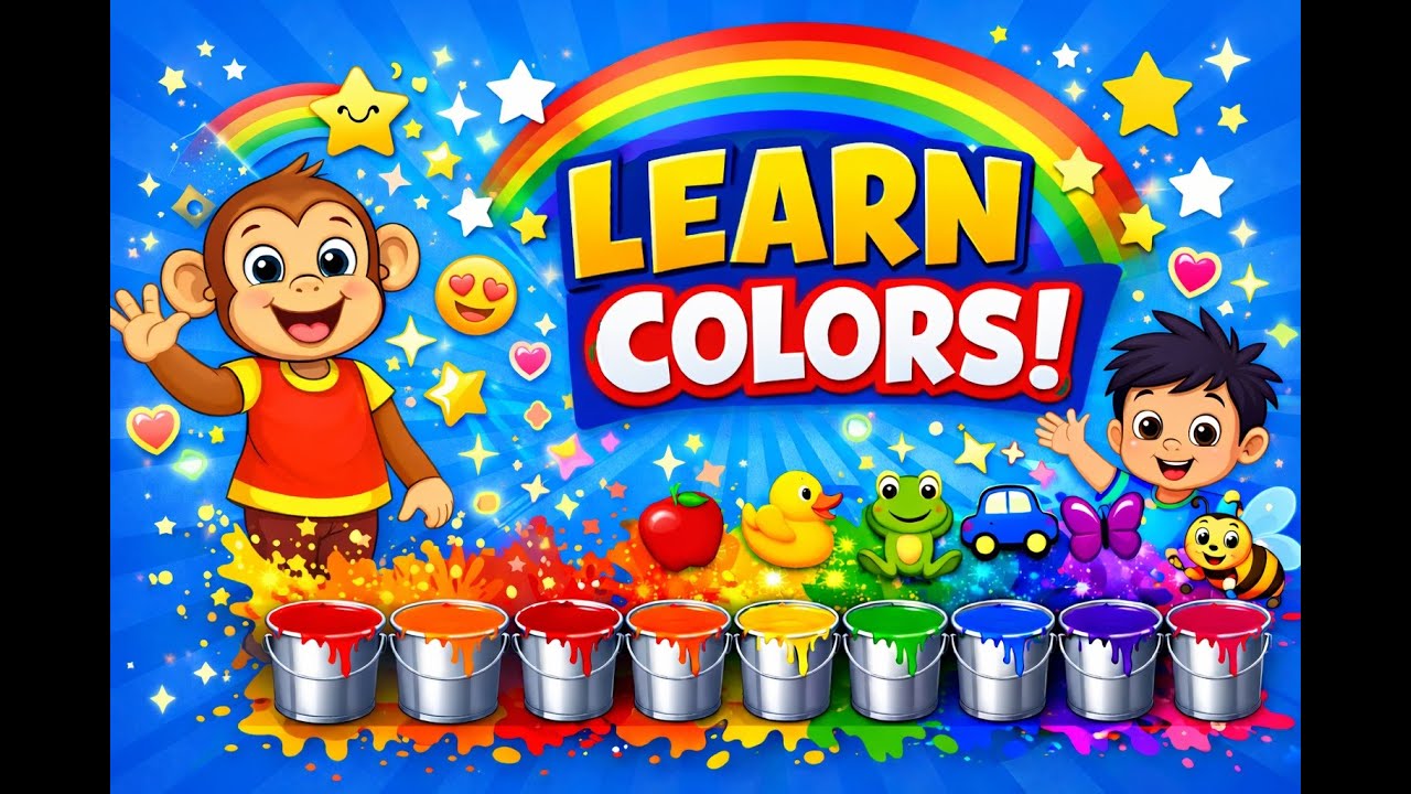 Learn Colors Name for Kids 🌈 | Color Learning for Toddlers | Fun & Easy Color Names 👶🌈