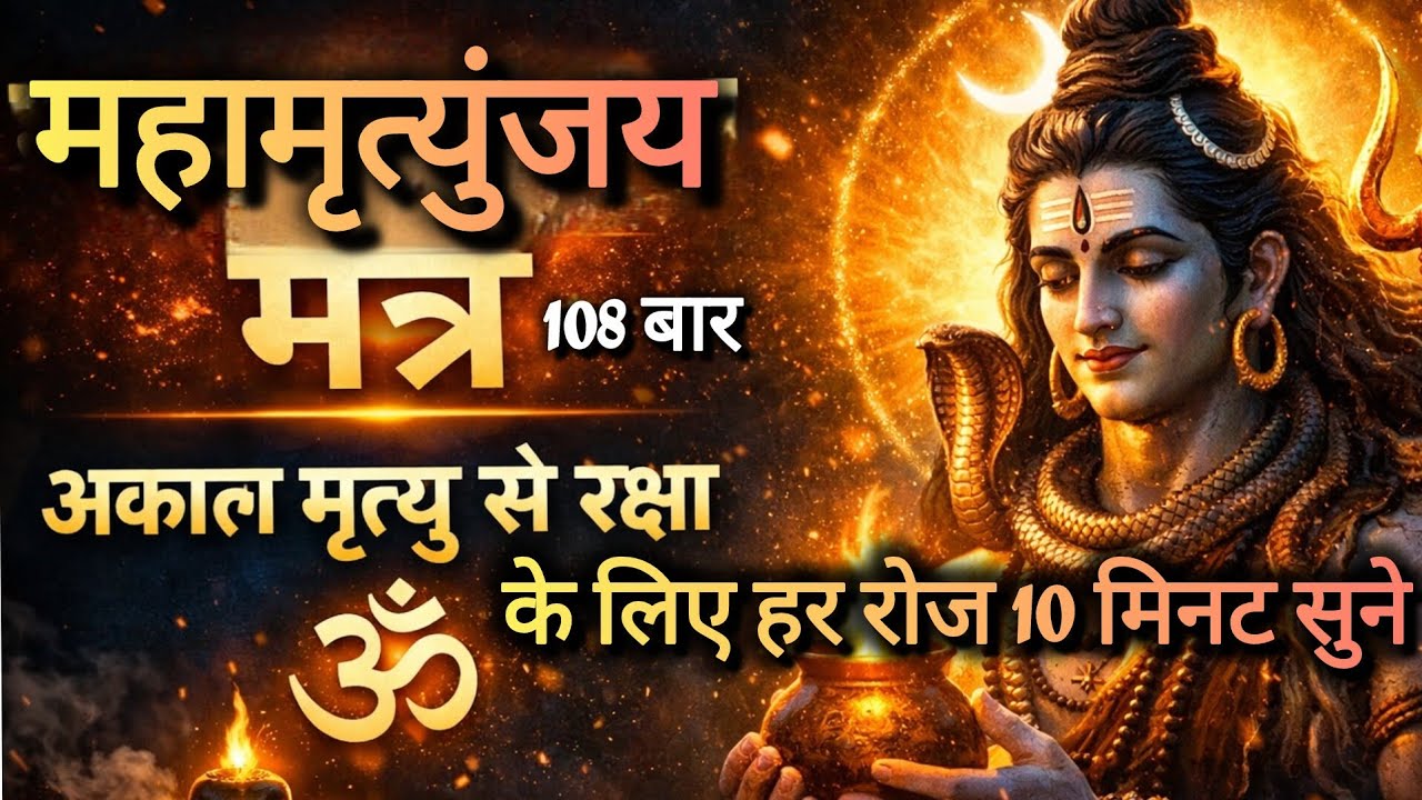 महामृत्युंजय मंत्र 108 जप I 🕉️ Mahamrityunjay Mantra 108 Times I Shiva Mantra | 🪔Rudra Mantra | 🙏