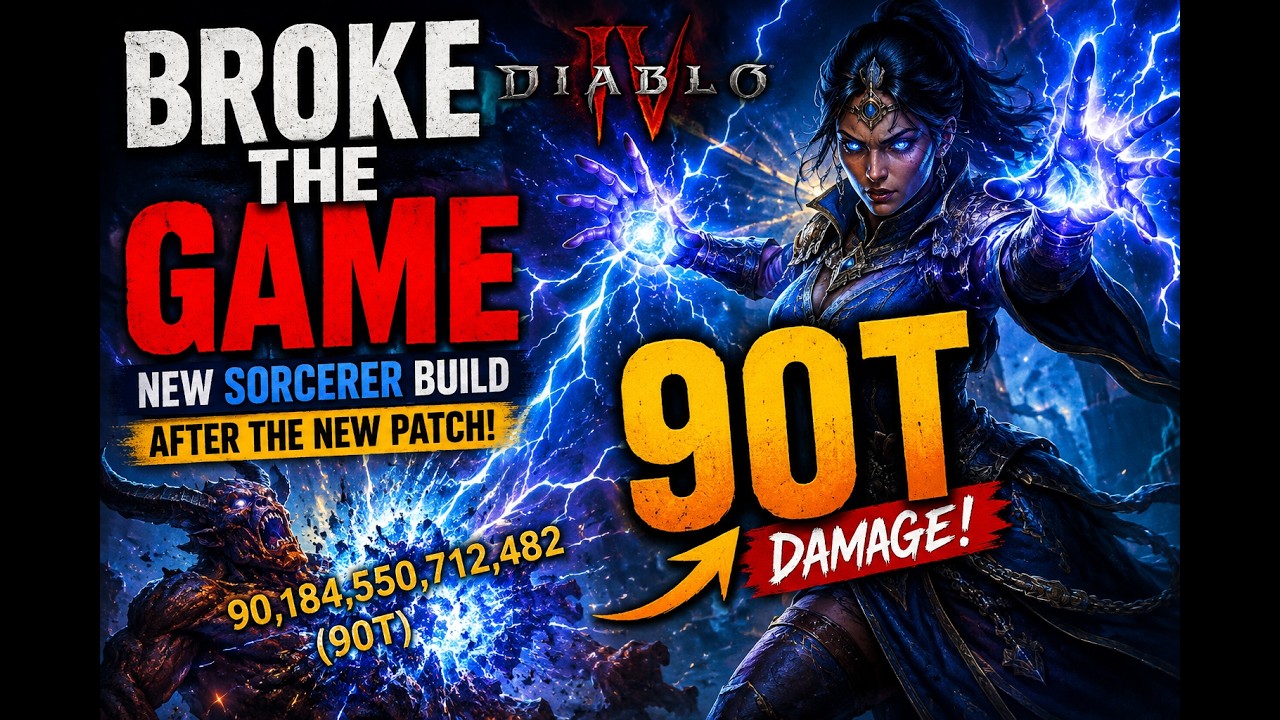 THIS Sorcerer Build BROKE Diablo 4 After The New Patch! 90T Damage