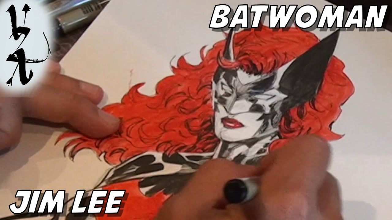 Jim Lee drawing Batwoman