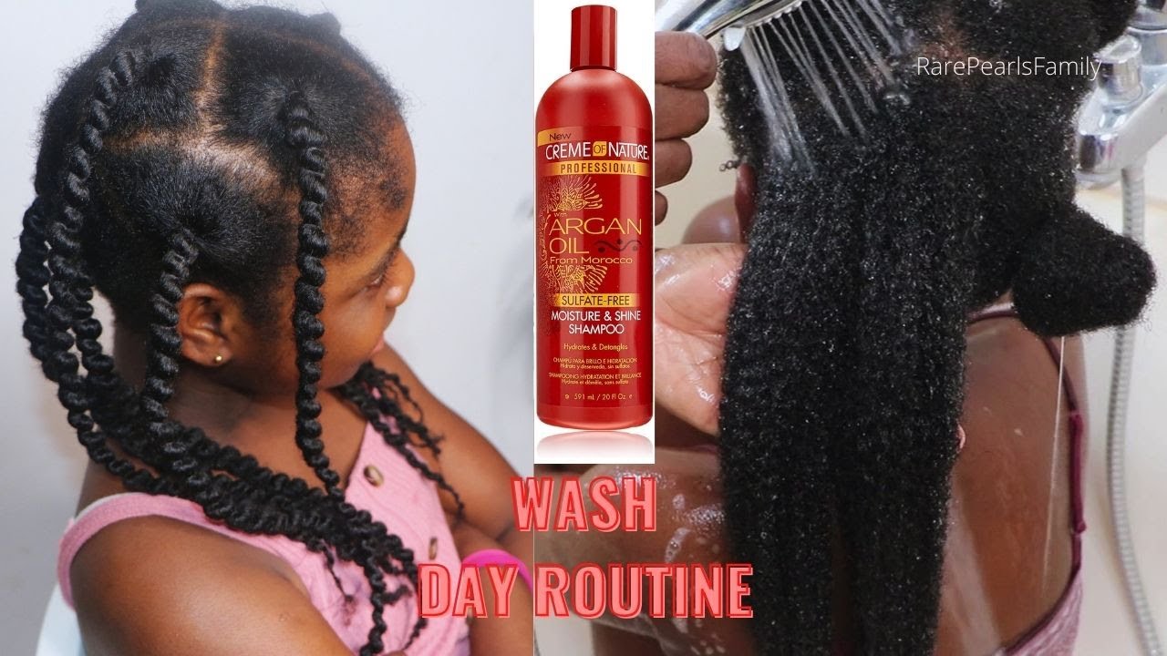 Natural Hair Wash Day Routine Using Creme Of Nature Argan Oil Sulphate Free Shampoo | The CUT