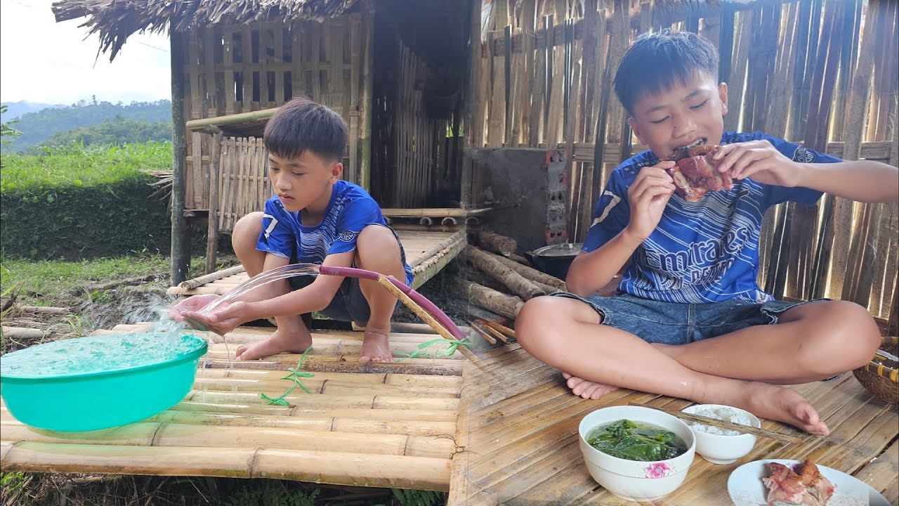 Nam dug drainage ditches around the new house, bought water pipes to bring clean water for cooking