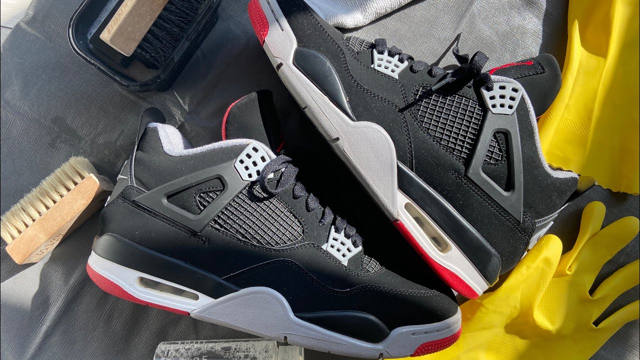HOW TO CLEAN: JORDAN 4 BRED (SALT STAINS, MUD, DIRT)
