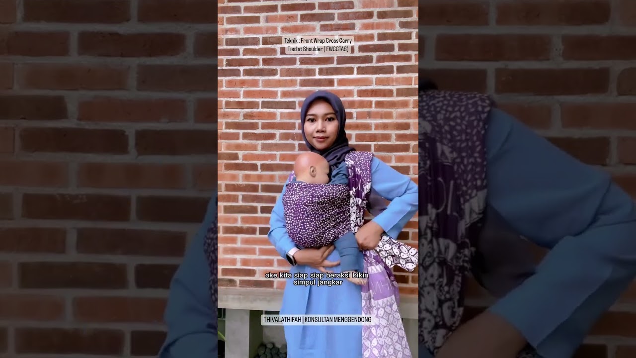 Tutorial gendong jarik bertumpu 2 bahu mudah di adjust