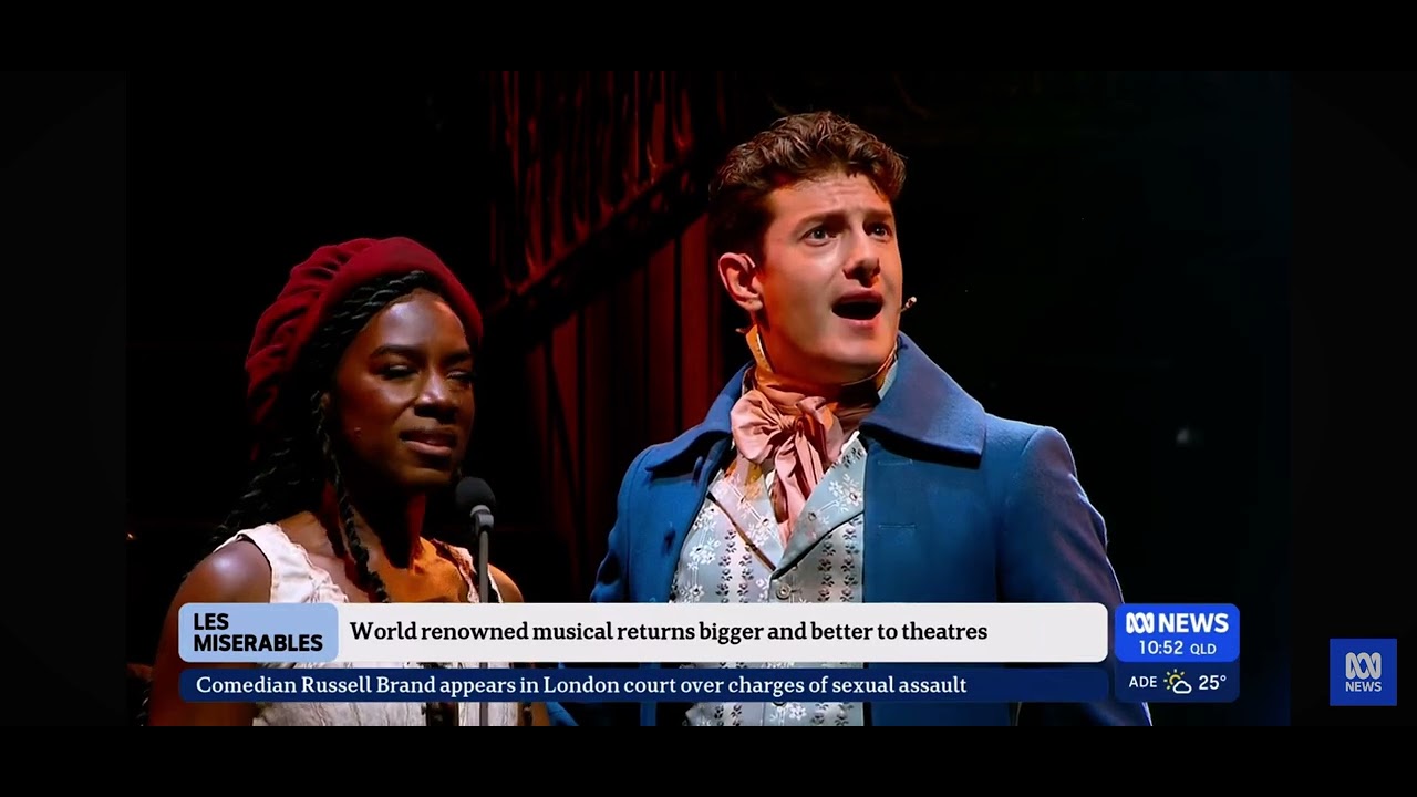 Reporting on Les Miserables Musical tour for ABC (Weekend Breakfast)