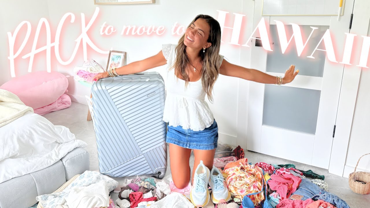 PACK WITH ME TO MOVE TO HAWAII || Last minute packing my entire life